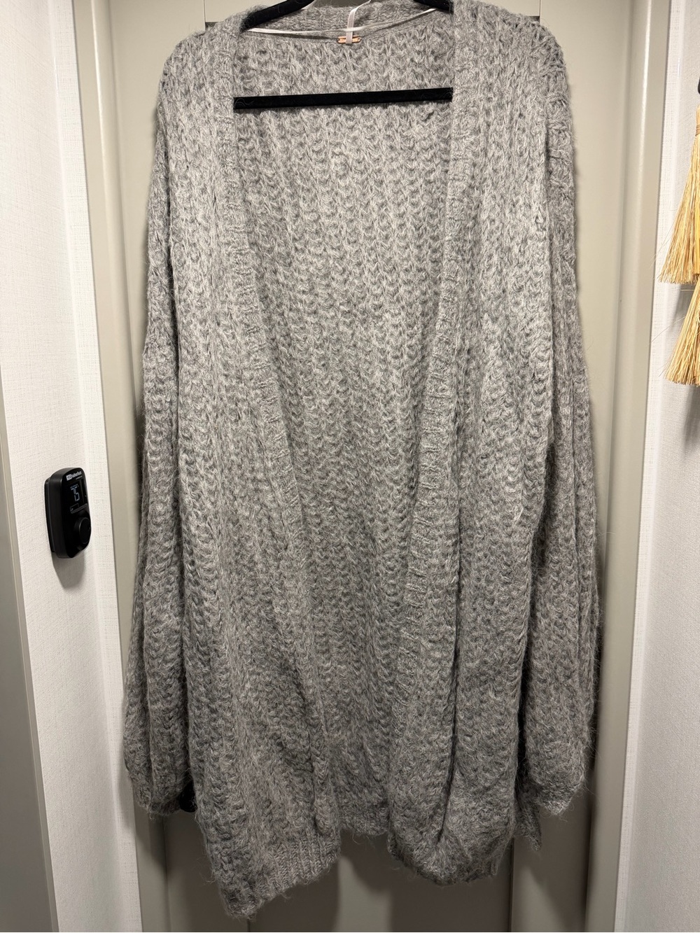 Free people Cozy Open-Front longer Grey Women's Cardigan Sweater